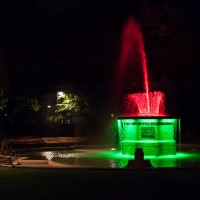 Bowker Fountain at night