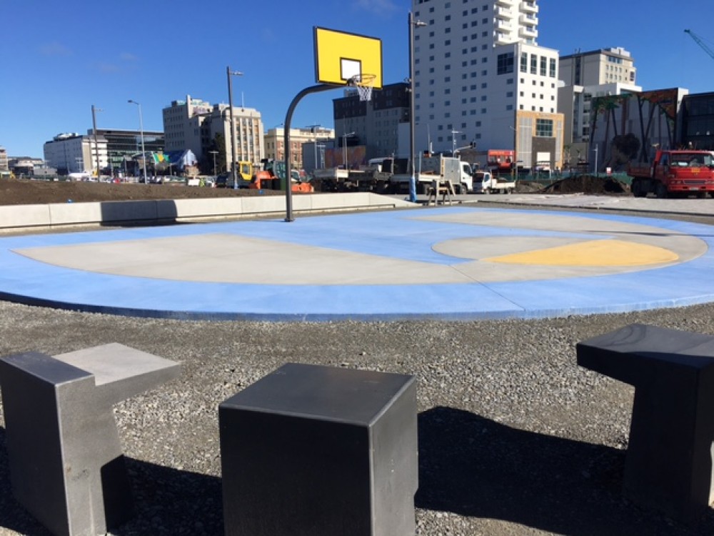Half basketball court 