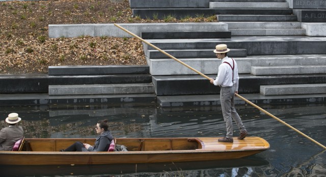 A punt passing the Terraces