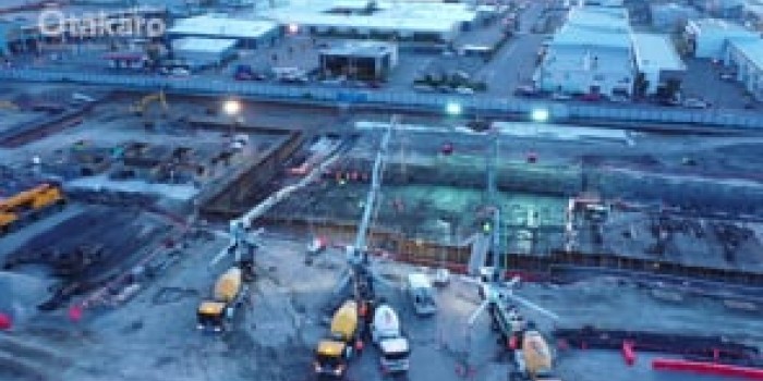 Metro Sports Facility first concrete pour 